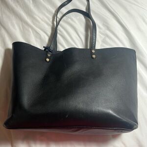 Boden Classic Black Leather Tote